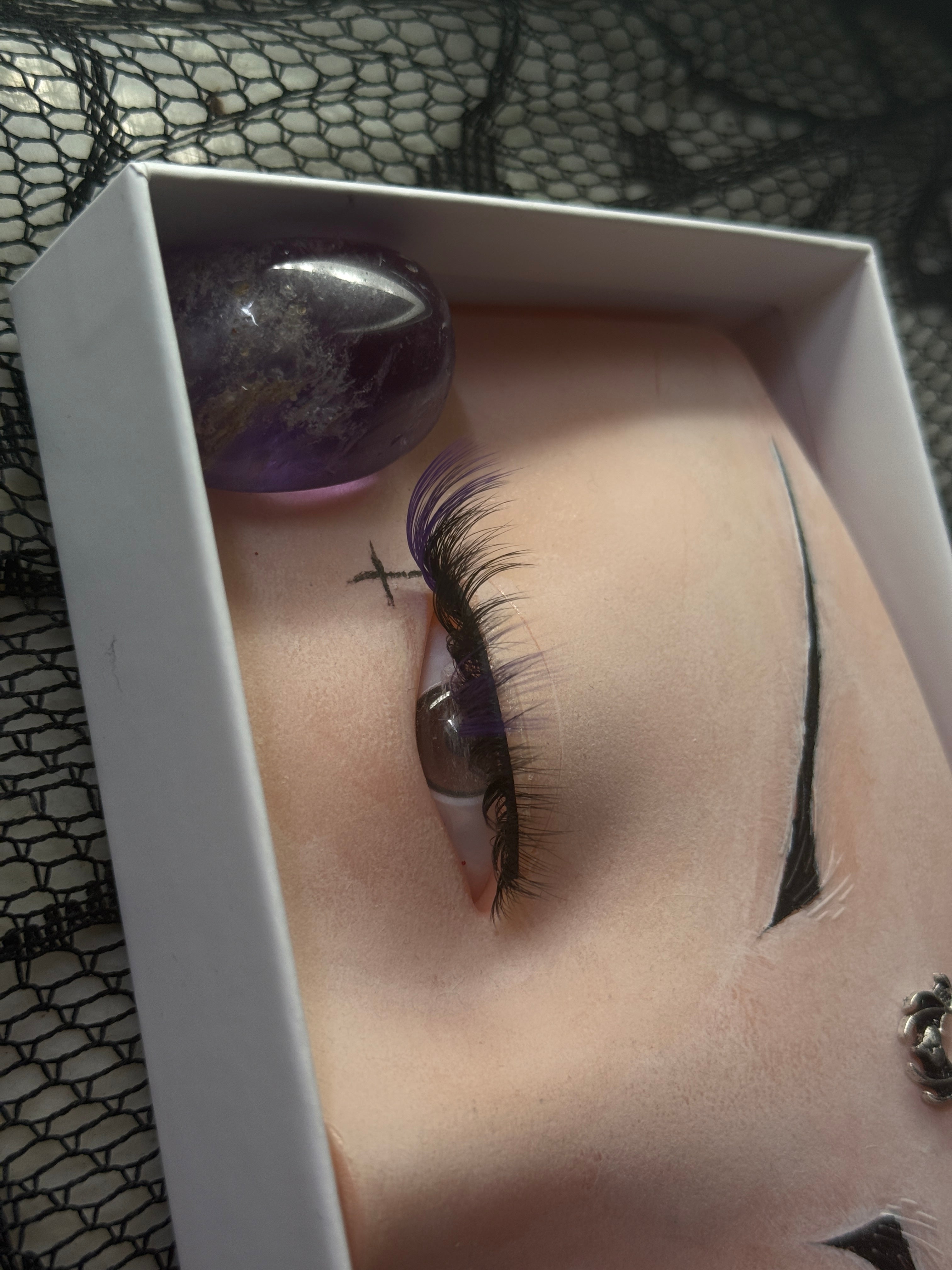 Amethyst - Purple + Black Strip Lashes