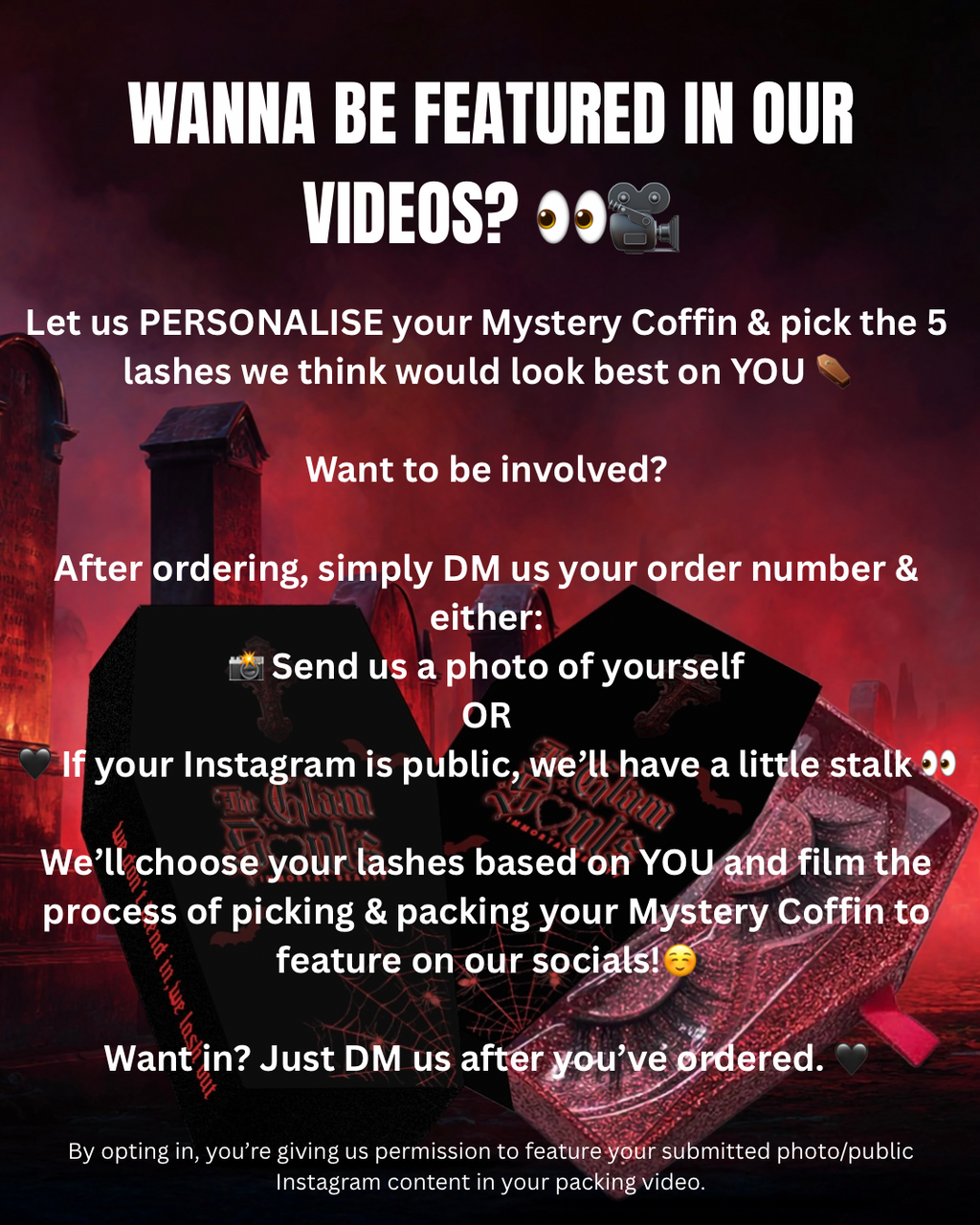 THE MYSTERY COFFIN - 5 mystery strip lashes - worth £54+